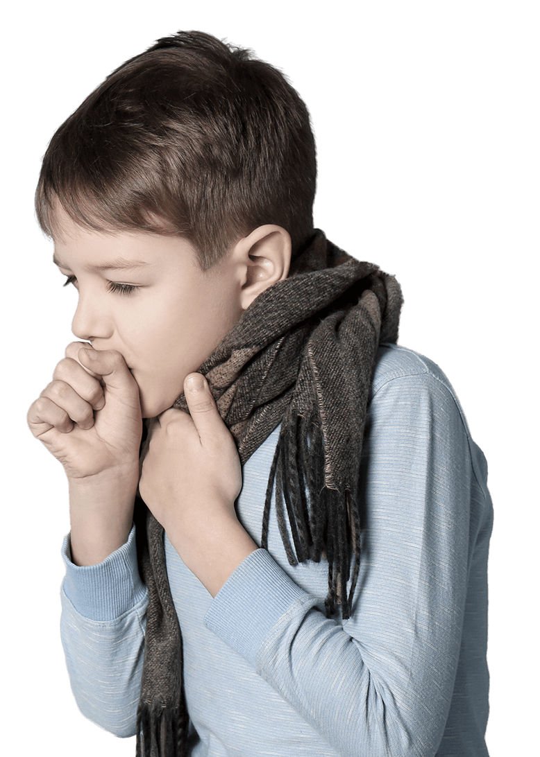 Niño con tos